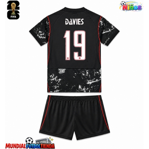 Camiseta Canadá Alphonso Davies #19 Segunda Equipación Replica Mundial 2026 para niños mangas cortas (+ Pantalones cortos)